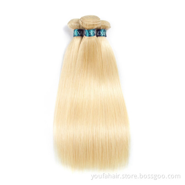 Excellent Quality Brazilian 613 Blonde Color Hair Bundle 100% Unprocessed Virgin Remy Cuticle Aligned Brazilian Hair Bundles